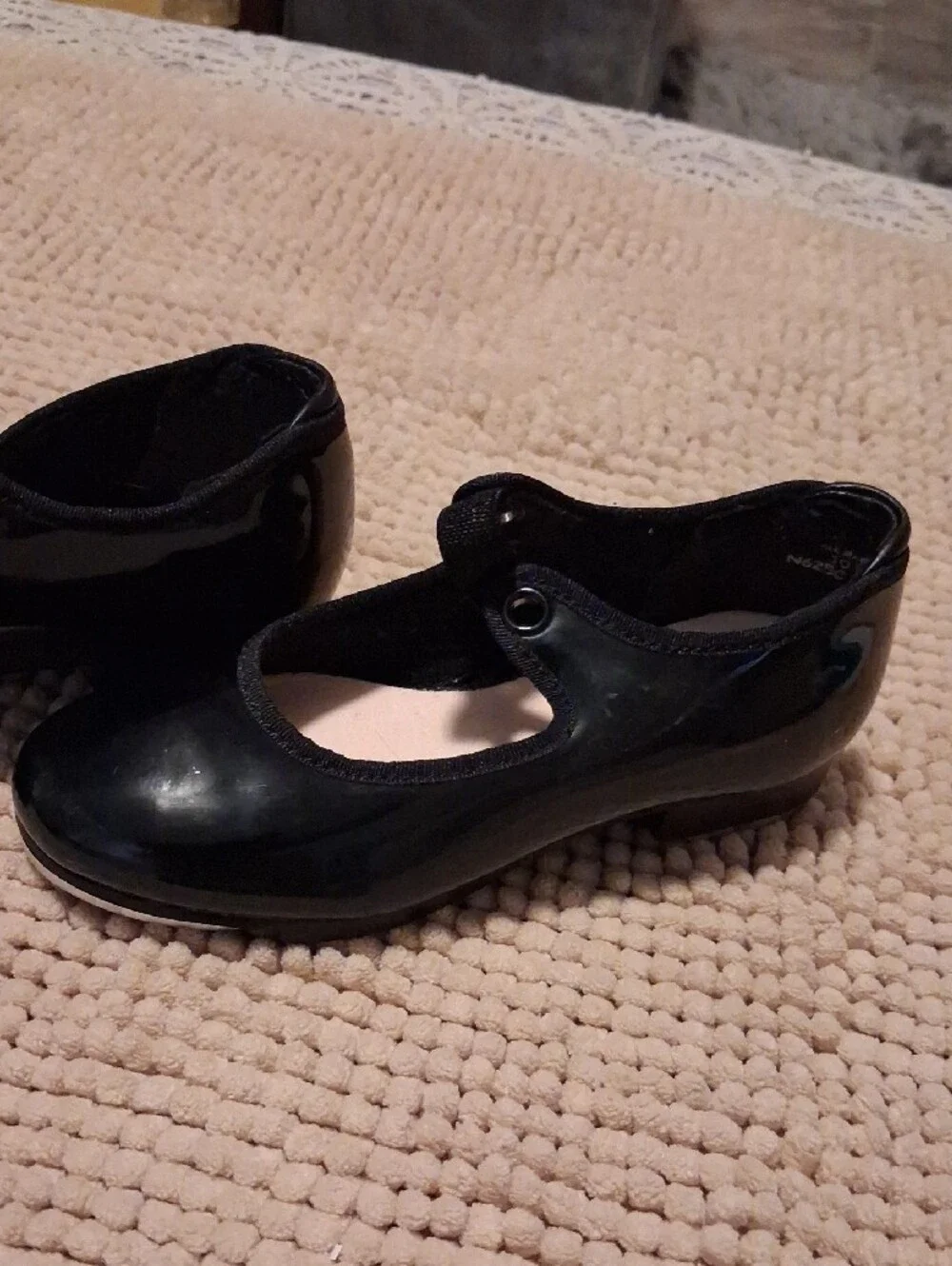 Cat & Jack Black Patent Mary Jane Flats with Strap